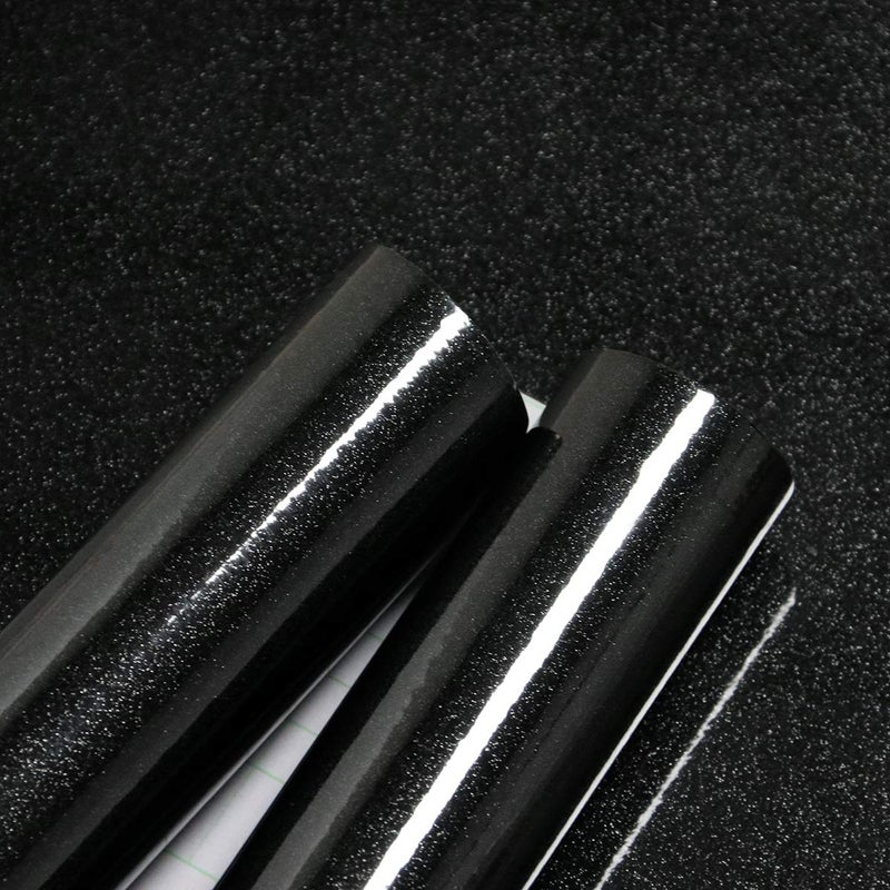 Toduso Contact Paper Glossy Black for Countertops Removable Contact Paper Black Peel and Stick Wallpaper Waterproof Easy to Clean Vinyl Roll Decorative Kitchen Cabinet Table Closet 15.8"Ã—118.1" - Image 1